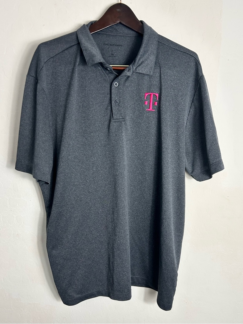 T-Mobile Work Charcoal Polo with Pink Logo